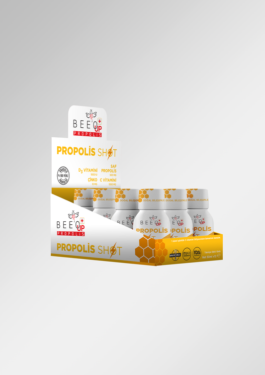 BEEO UP Çinko D3 + C Vitaminli Propolis Shot 12'li