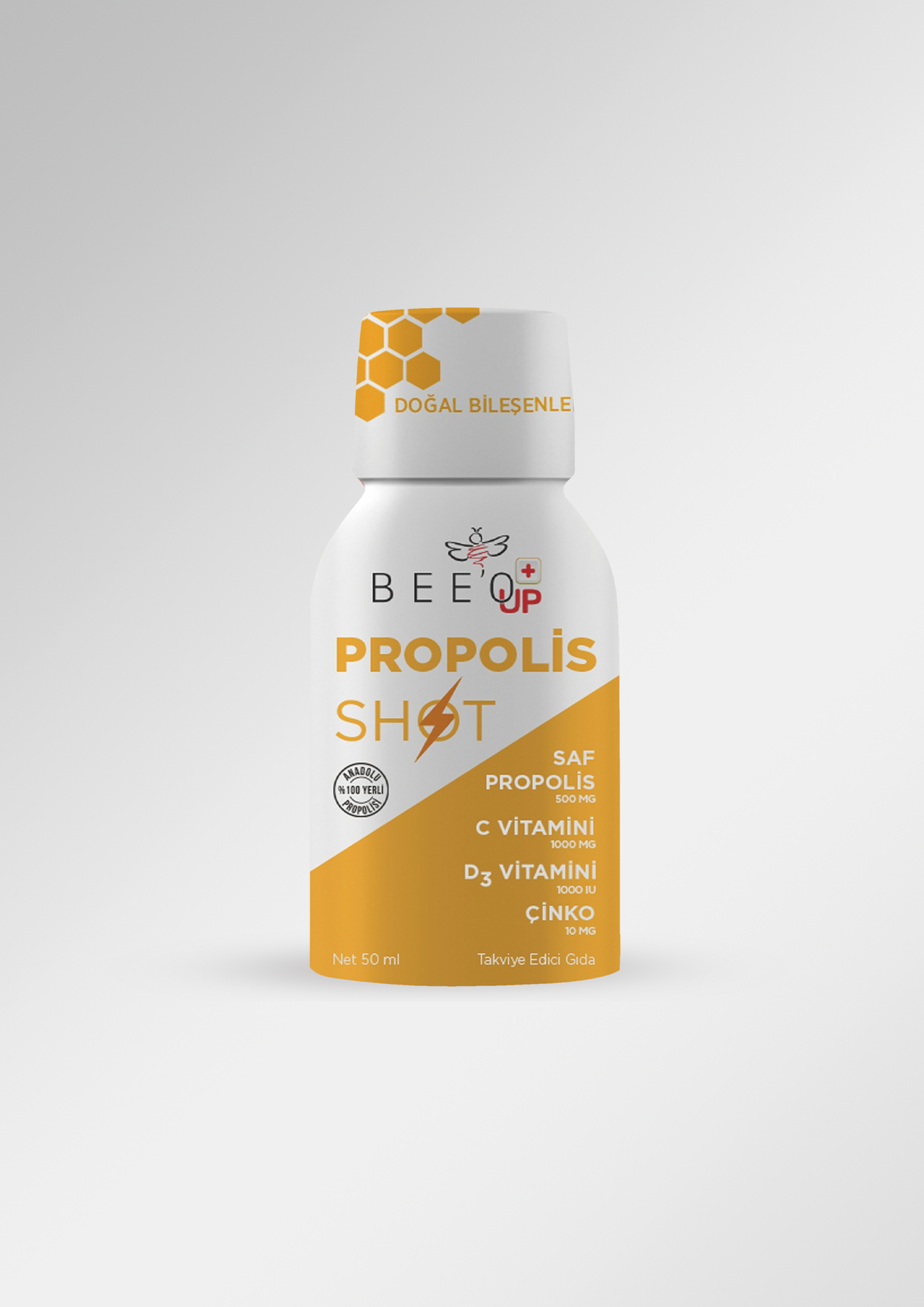 BEEO UP Çinko D3 + C Vitaminli Propolis Shot 12'li