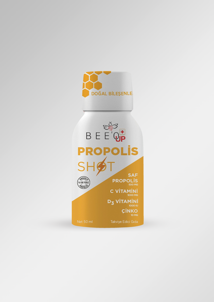 BEEO UP Çinko D3 + C Vitaminli Propolis Shot 12'li