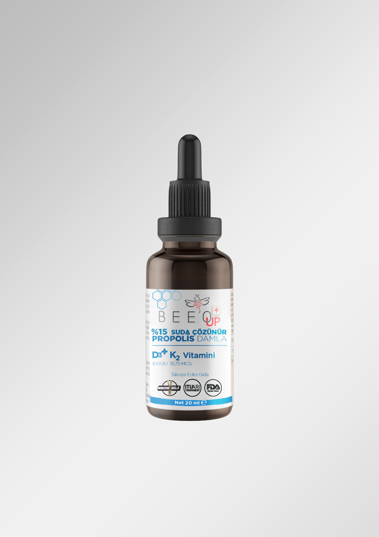 BEEO D3+K2 Vitaminli Suda Çözünebilir Propolis Damla