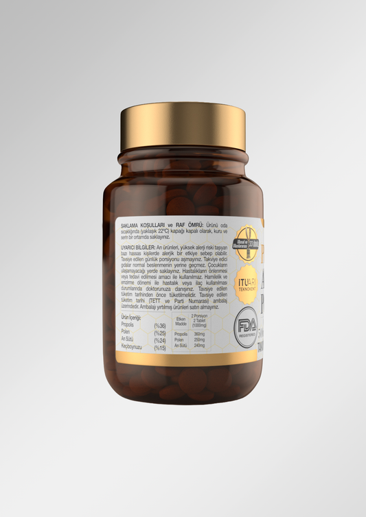 BEEO Propolis Arı Sütü Polen Tablet (Yetişkin)